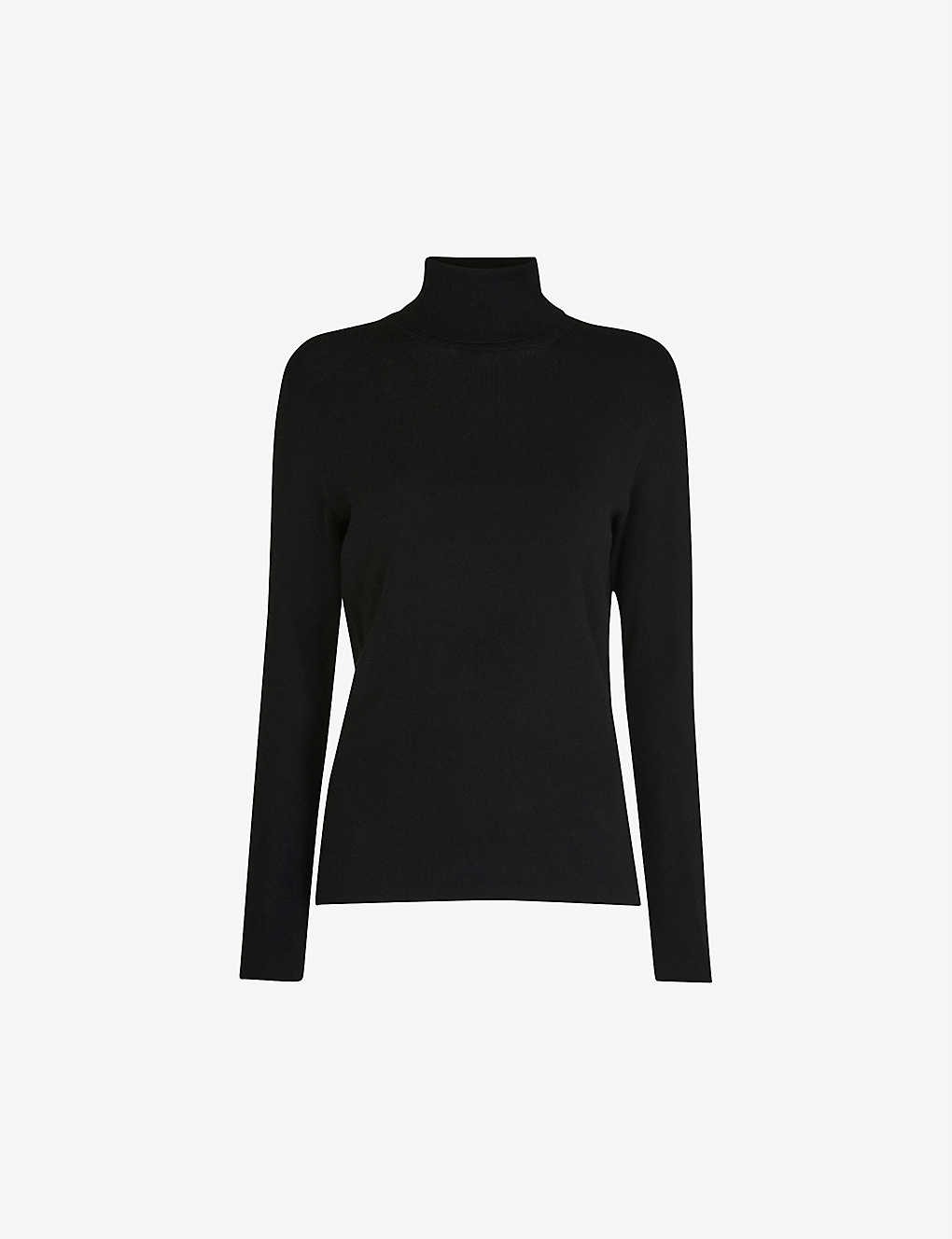 Maja high-neck cotton-blend jumper