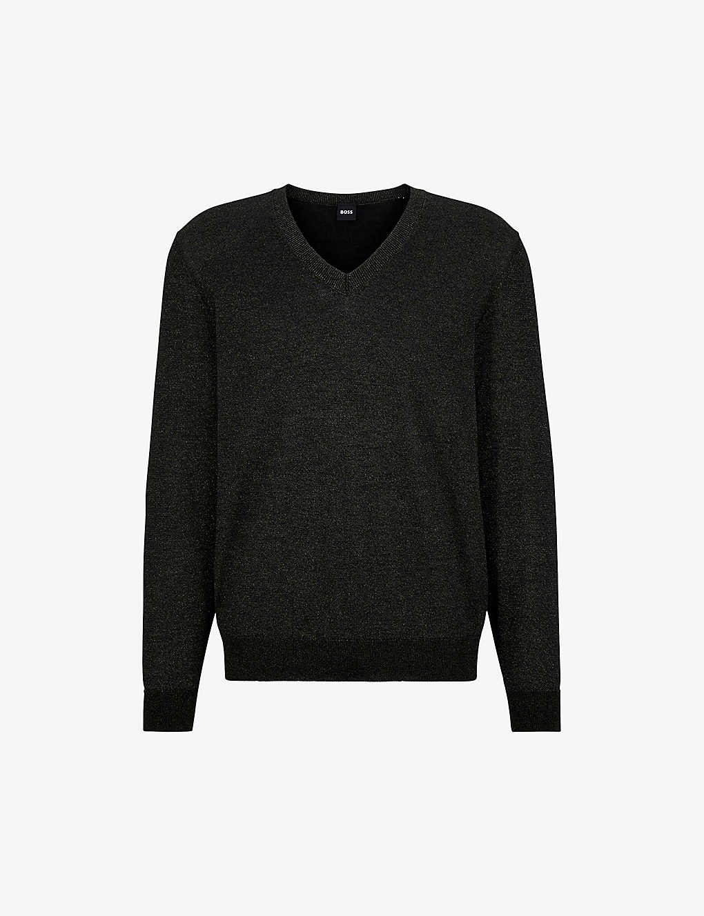 Business Leisure V-neck wool-blend jumper