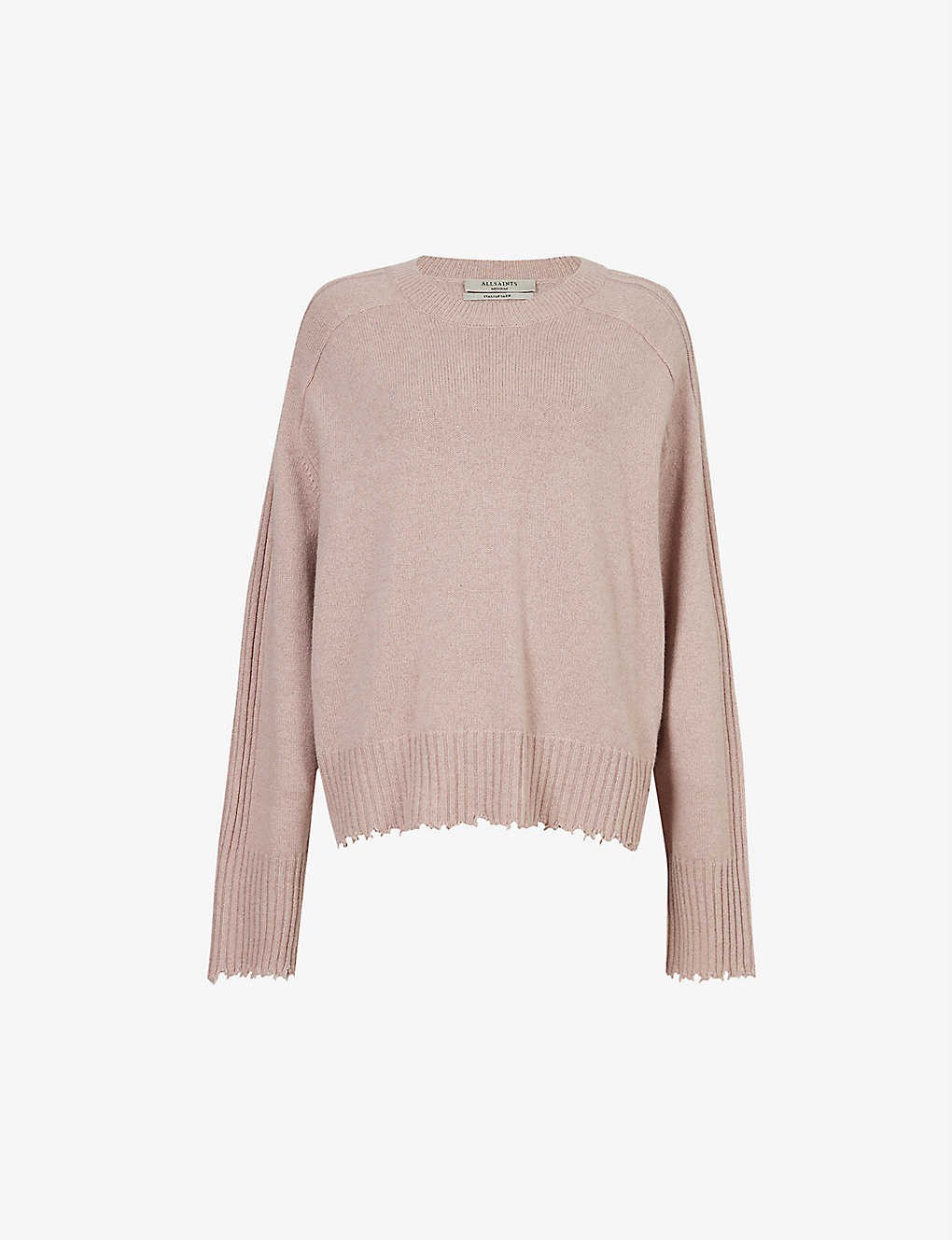 Kiera distressed-hem recycled cashmere-blend jumper