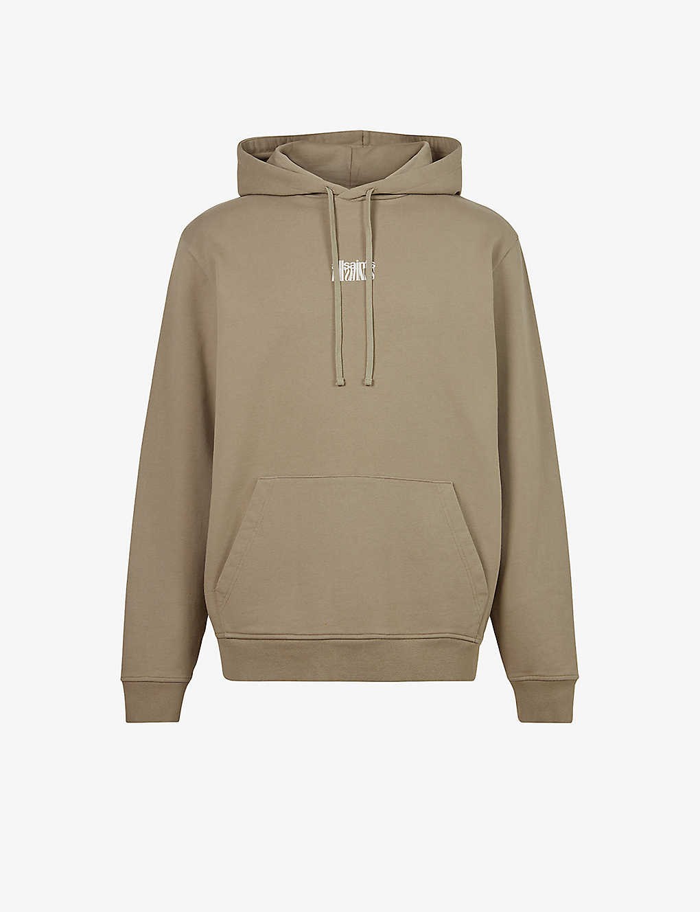 Refract brand-embroidered organic-cotton hoody