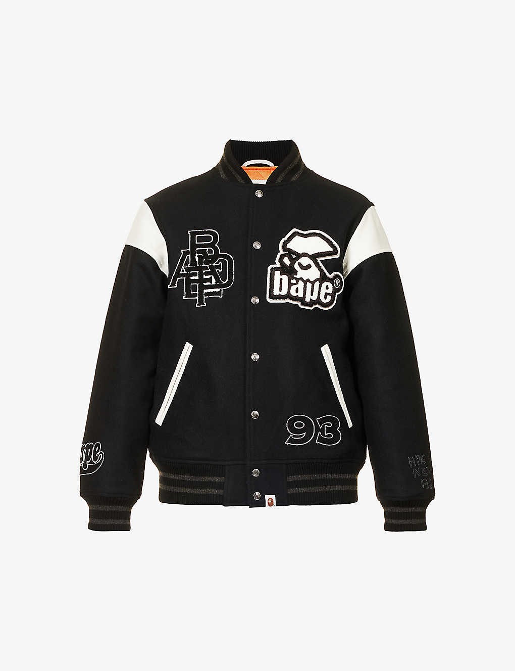 Switch branded wool-blend varsity jacket