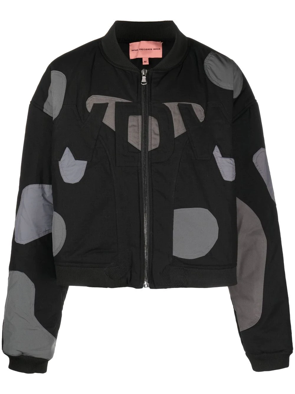 Who Decides War Digi appliqué bomber jacket