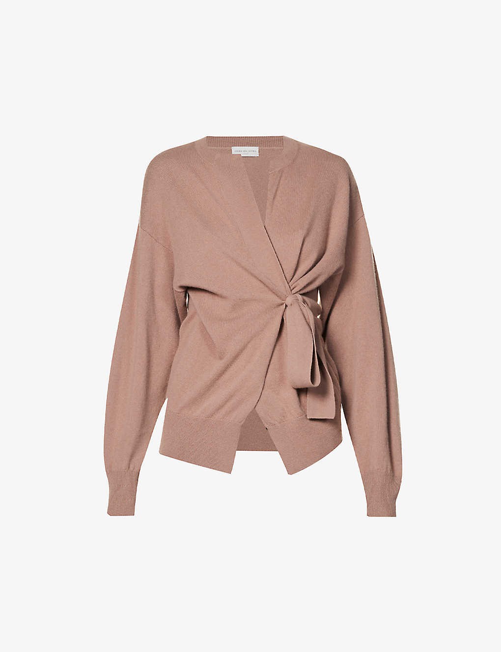 Tie-front cashmere cardigan