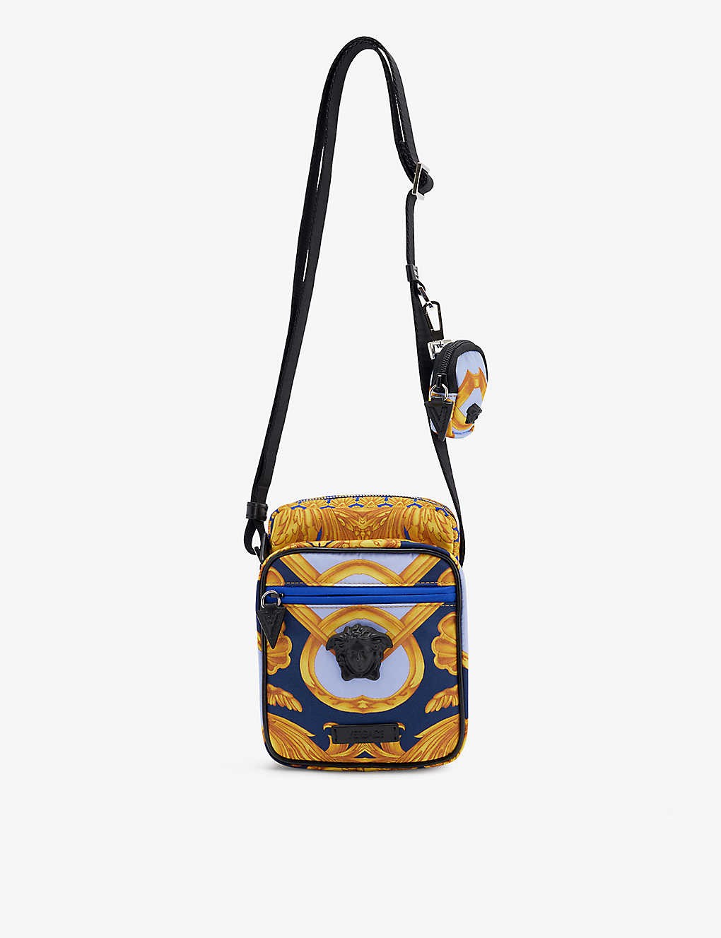 Baroque-print shell cross-body bag