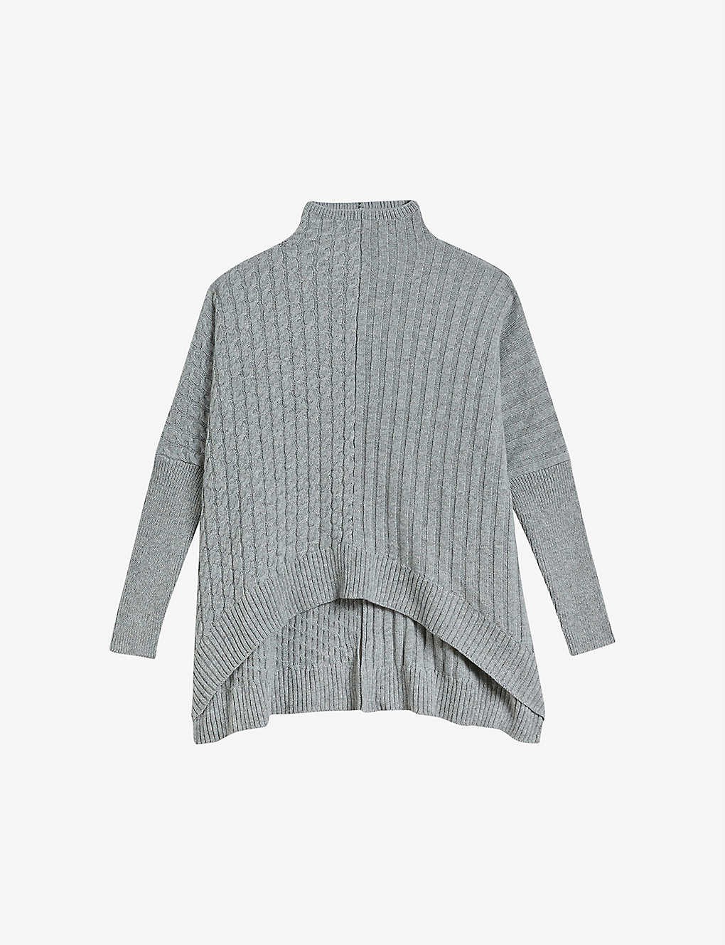 Joilla mixed-knit wool-blend jumper