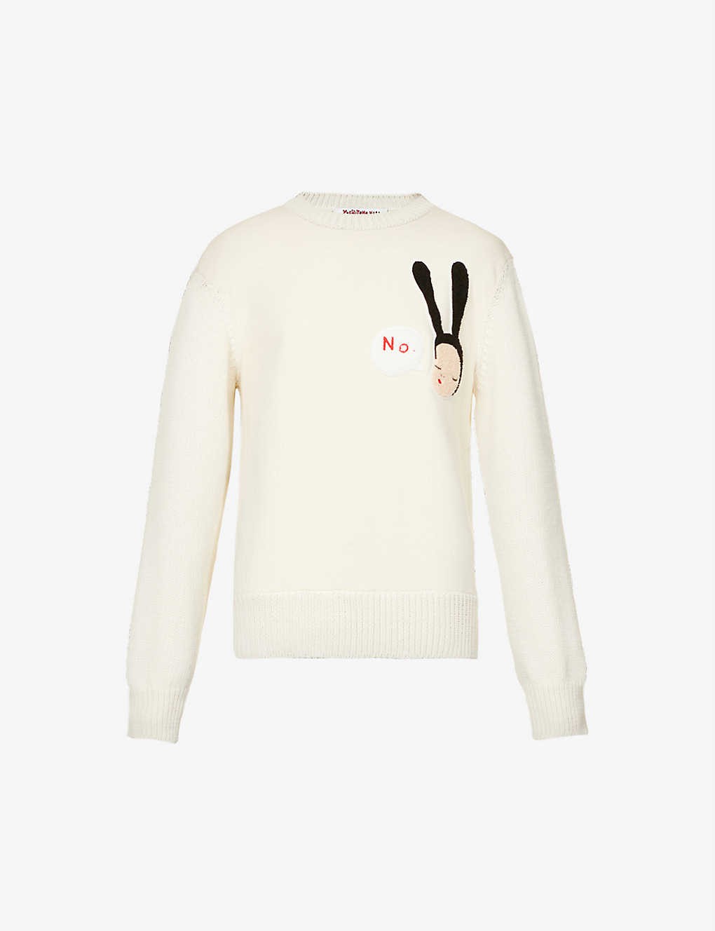 Yoshitomo Nara x Stella McCartney Little Black Bunny cotton knitted jumper
