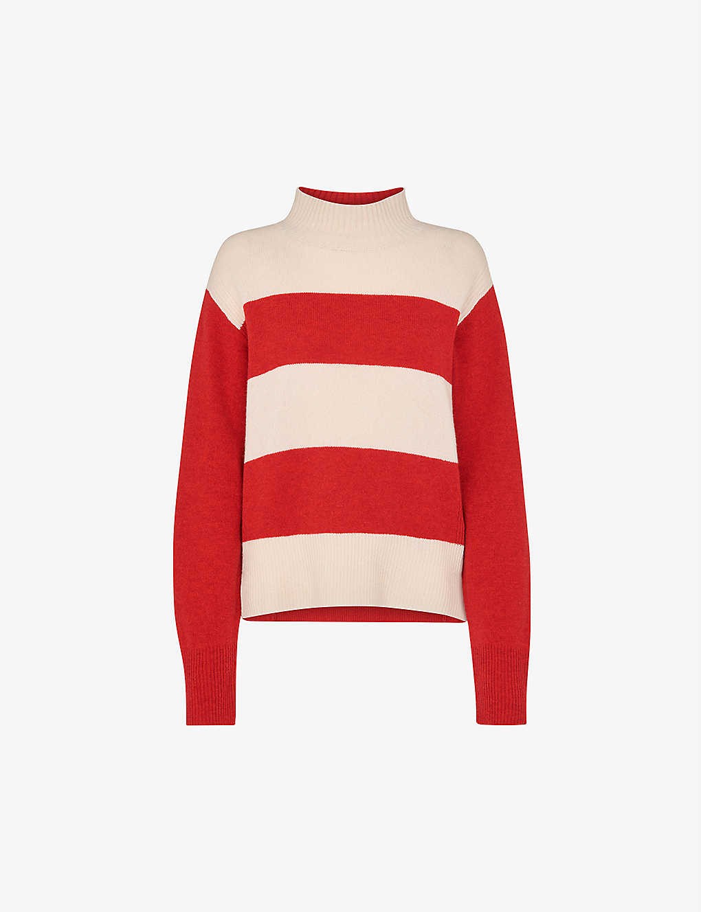 Colour-block wool jumper
