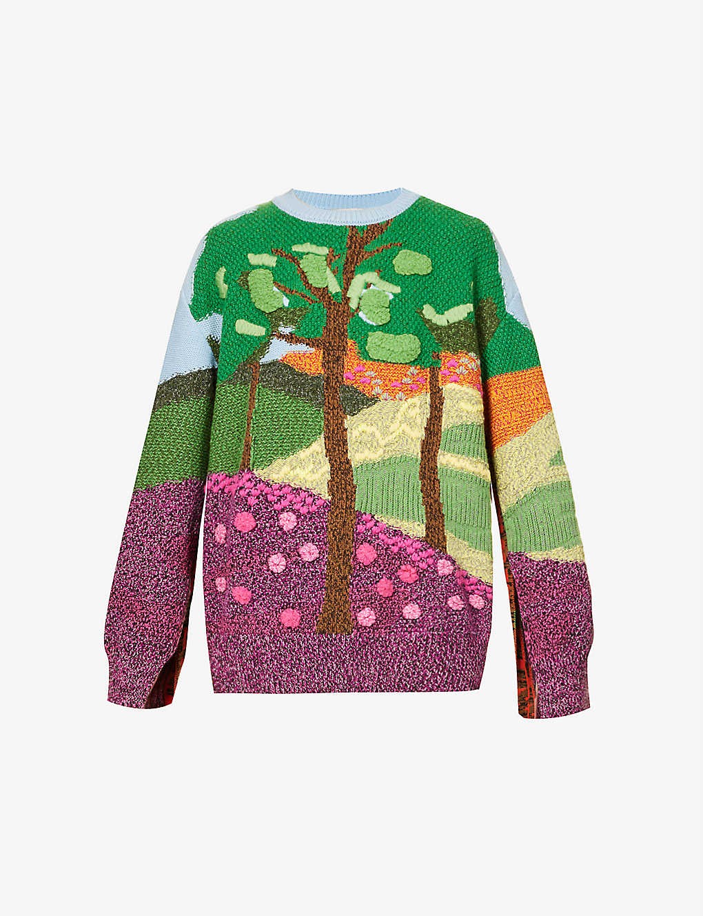 Yoshitomo Nara x Stella McCartney graphic-pattern wool-blend knitted jumper