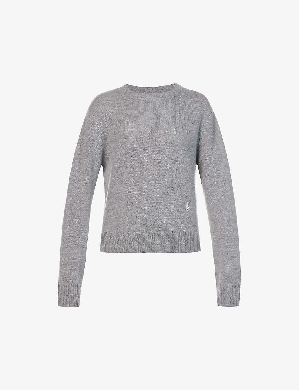 Logo-embroidered cashmere jumper