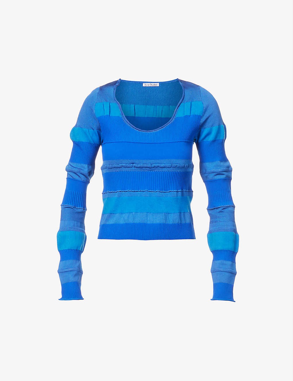 Kaelyn patchwork stretch-knit top