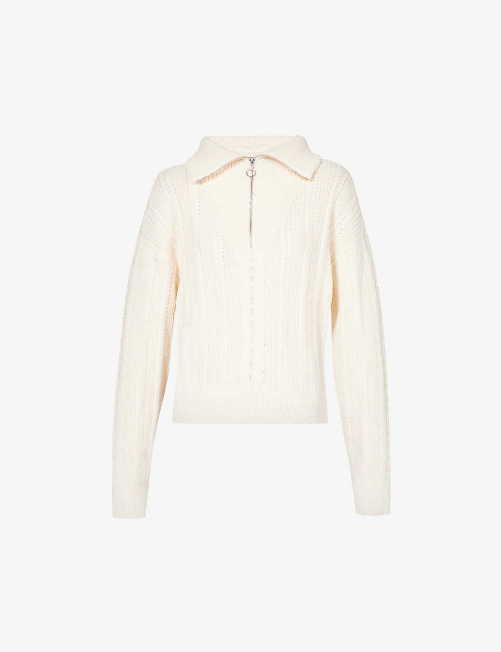 Lucca cable-knit organic cotton-knitted jumper