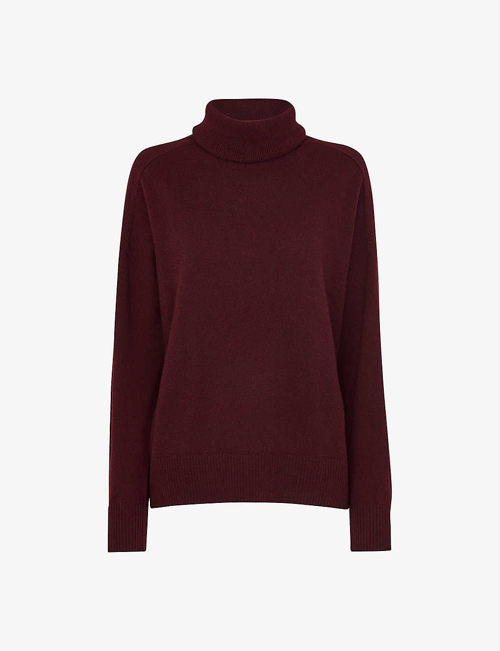 Roll-neck cashmere knitted jumper