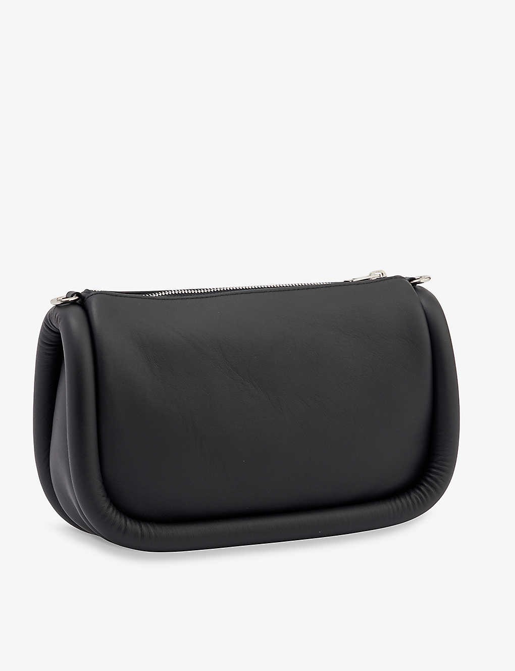 Bumper logo-embossed leather shoulder bag