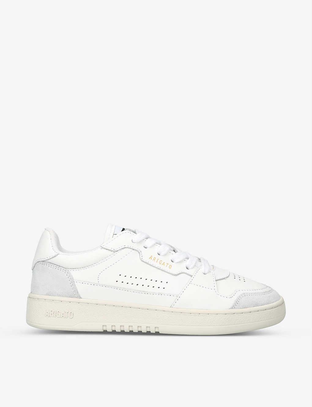 Dice Lo leather and suede low-top trainers