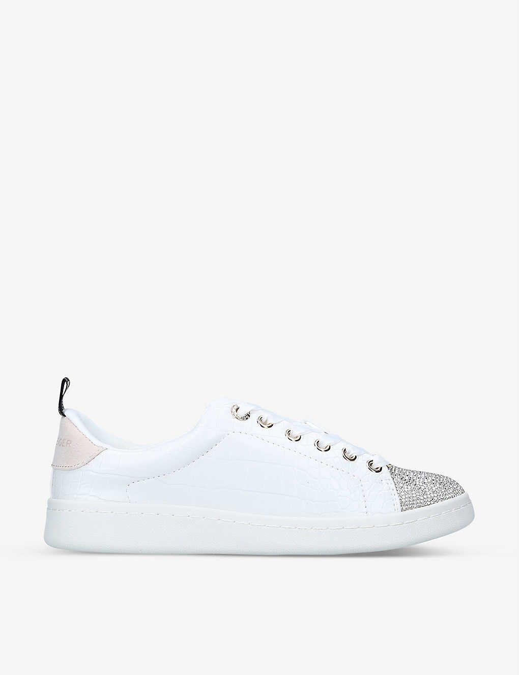 Liza logo-embossed low-top faux-leather trainers