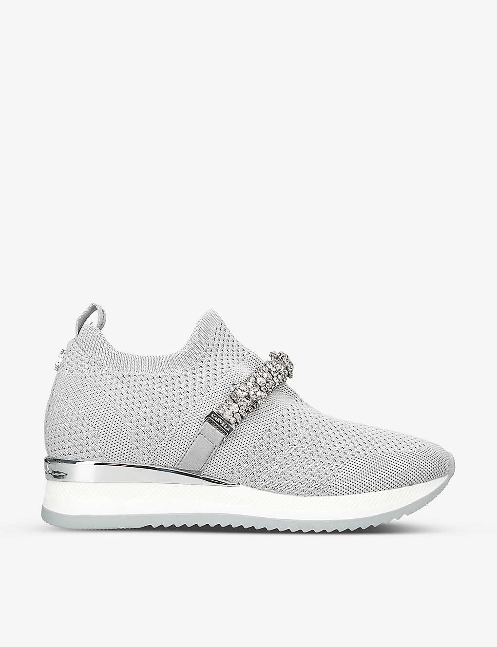 Janeiro Jewel crystal-embellished woven trainers