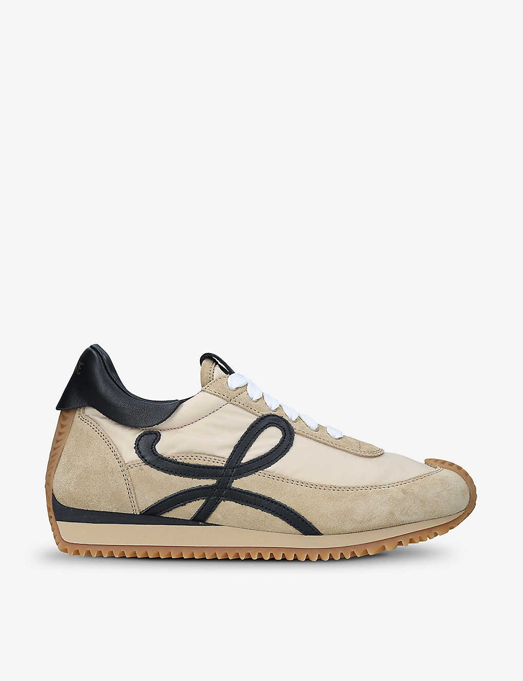Flow Runner monogram leather and shell trainers