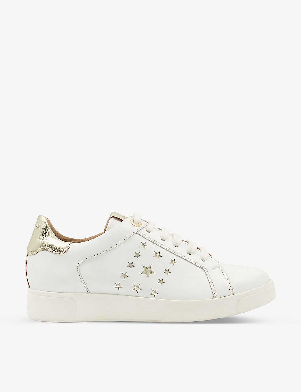 Elderflowers star-etched leather trainers