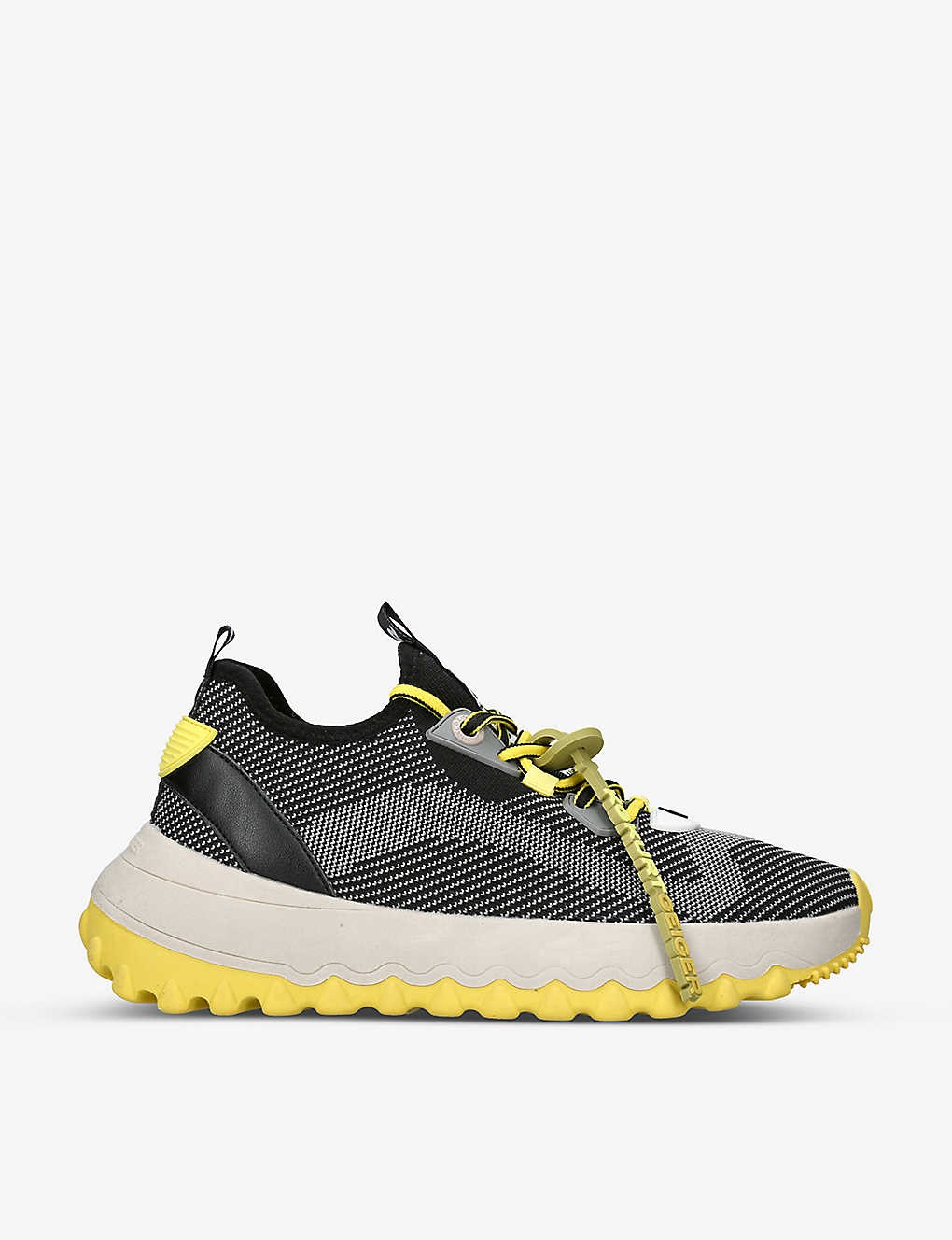 Lowell logo-print knitted trainers