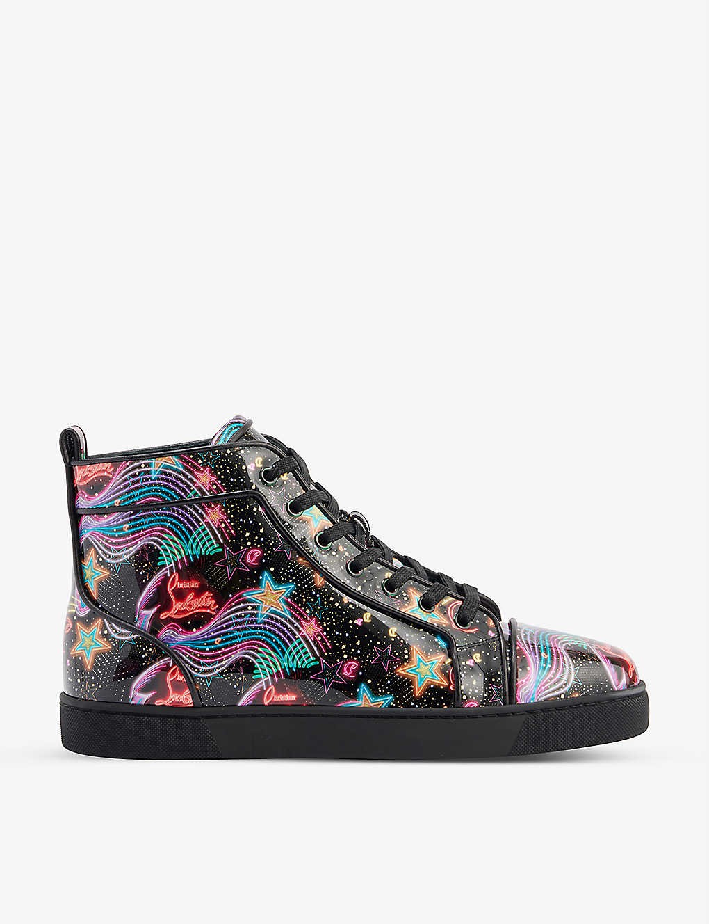 Louis Orlato patent-leather high-top trainers