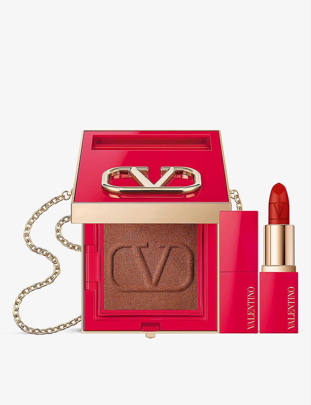 Go-Clutch Face Powder and Minirosso Lipstick 219A bundle