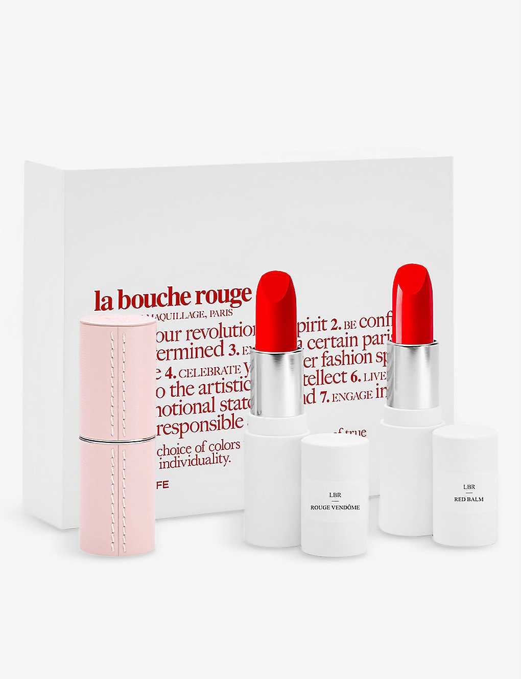 The Red Carpet Reds pink lipstick set