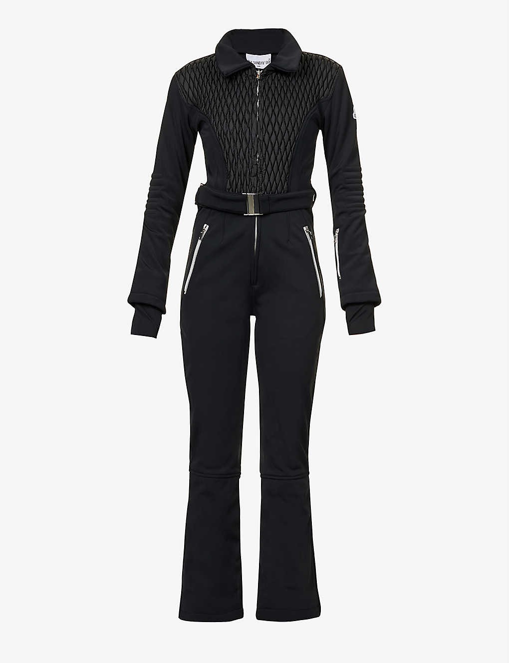 Signature quilted stretch-woven jumpsuit