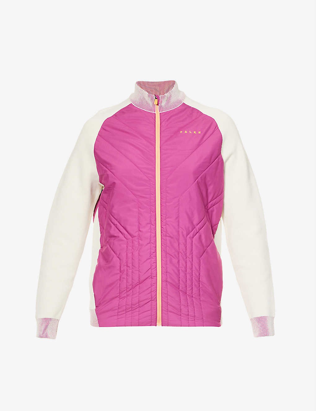 Brand-print padded regular-fit shell jacket
