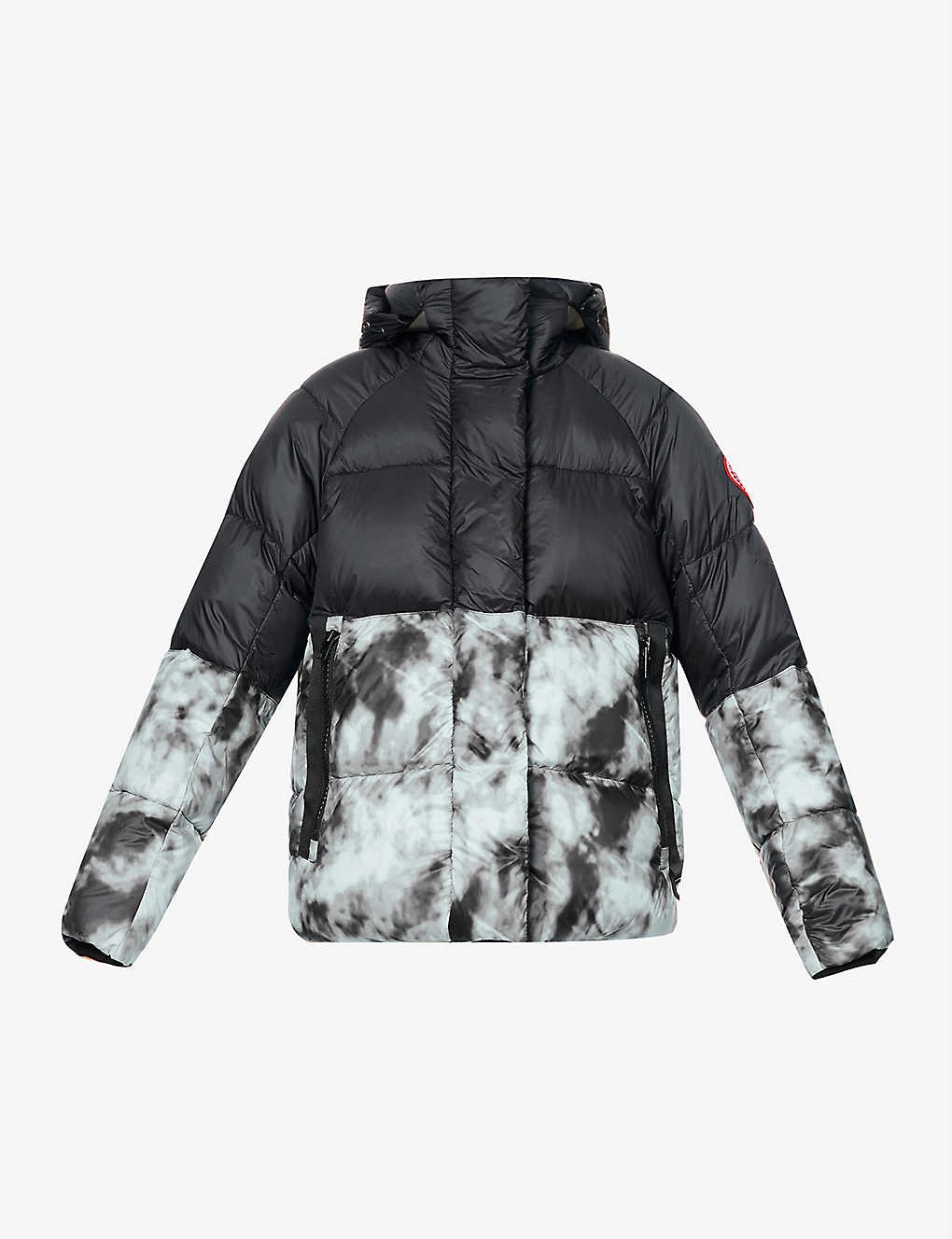 Junction Regeneration colour-blocked padded shell-down jacket