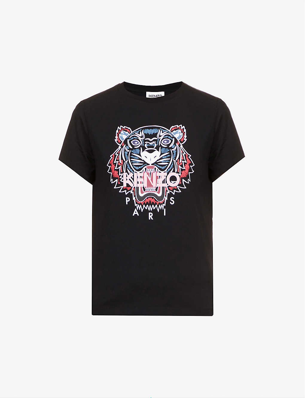 Classic tiger-motif cotton-jersey T-shirt