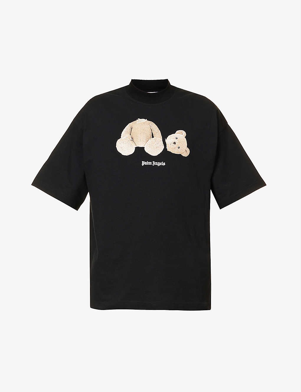 Bear-print cotton-jersey T-shirt