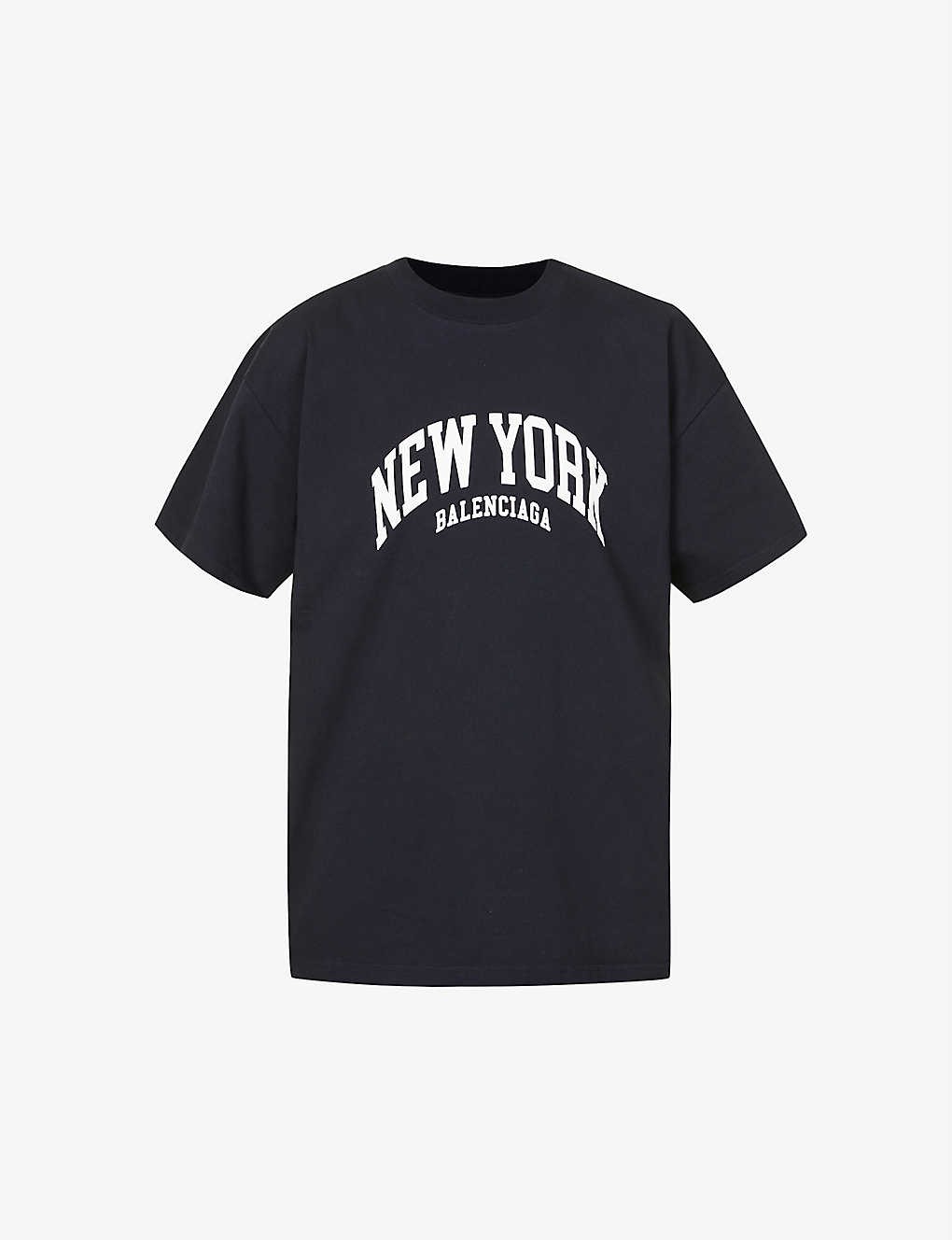 New York slogan-print cotton-jersey T-shirt