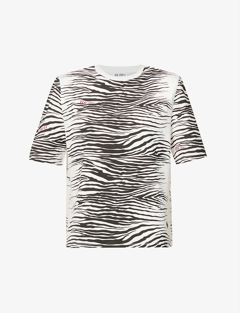 Bella abstract-pattern cotton T-shirt