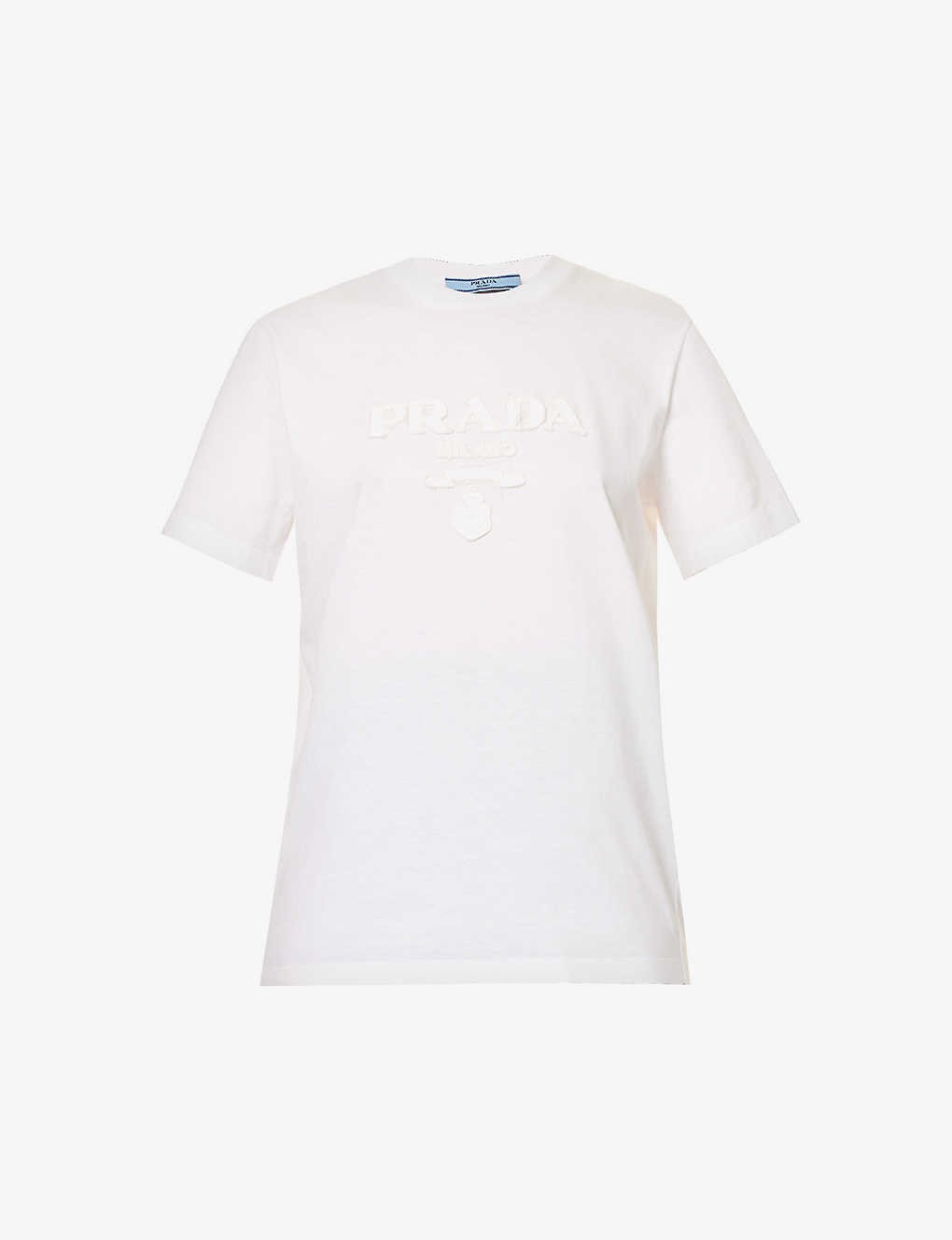 Logo-embossed round-neck cotton T-shirt