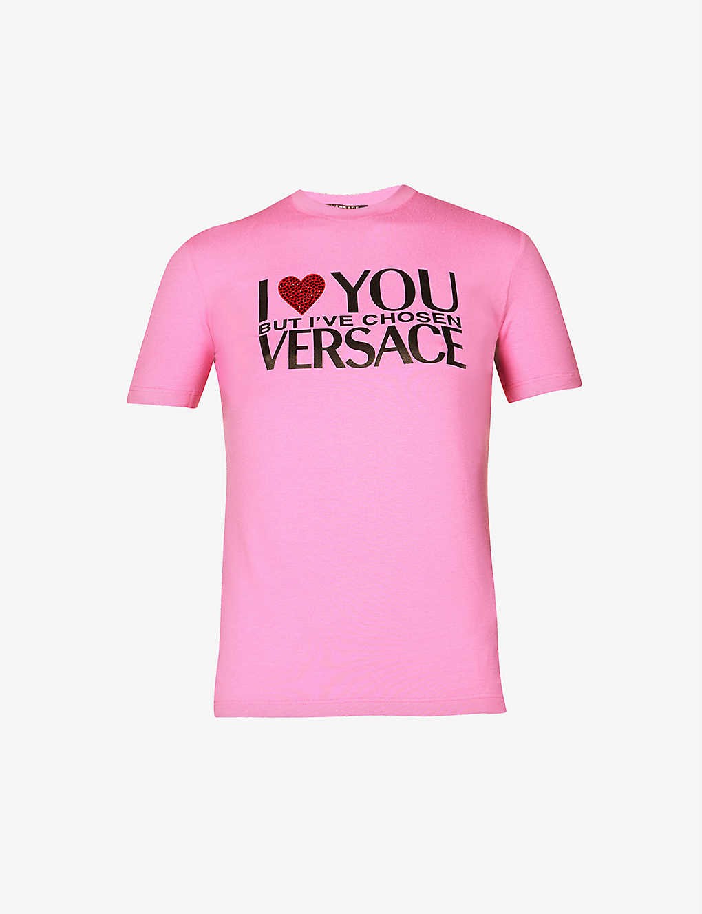 Brand-print slim-fit stretch-jersey T-shirt