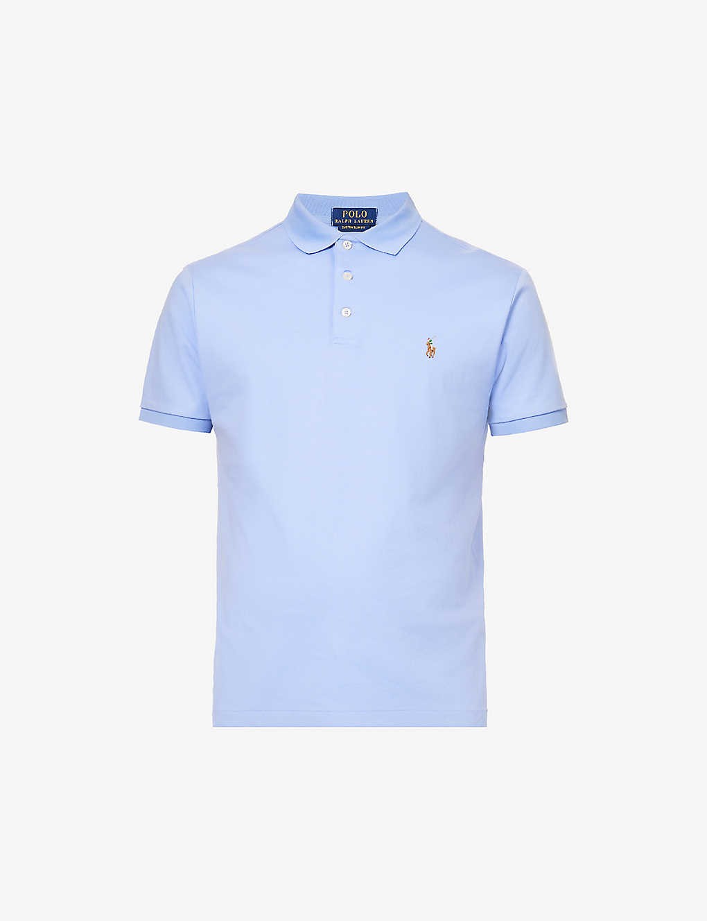 Custom logo-embroidered slim-fit cotton polo shirt