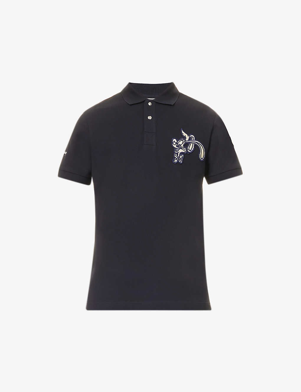 Moncler x Disney Roger Rabbit brand-print cotton-piqué polo shirt