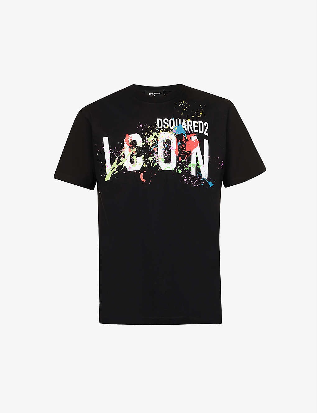 Icon Splatter logo-print cotton-jersey T-shirt