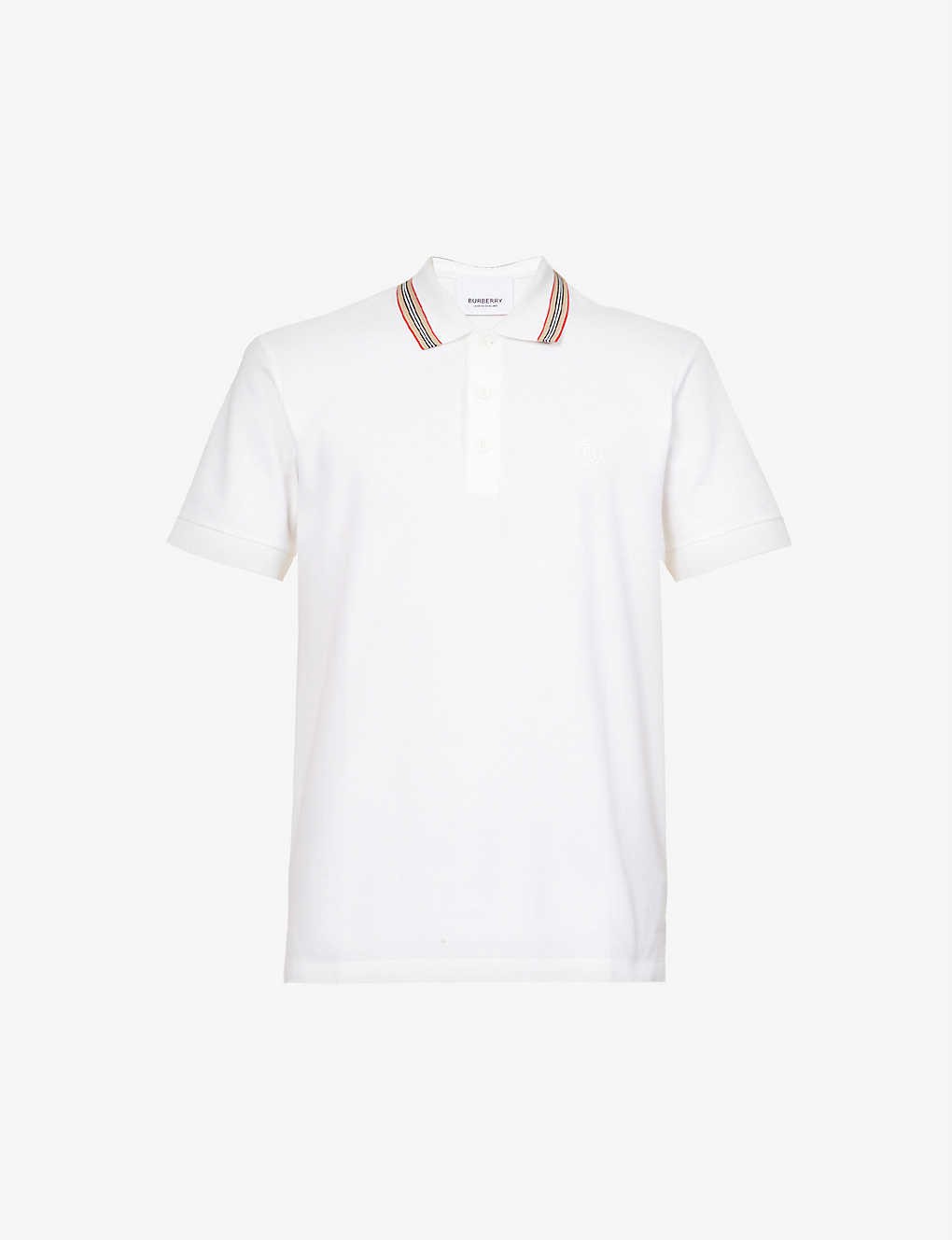 Pierson striped-trim cotton-piqué polo shirt
