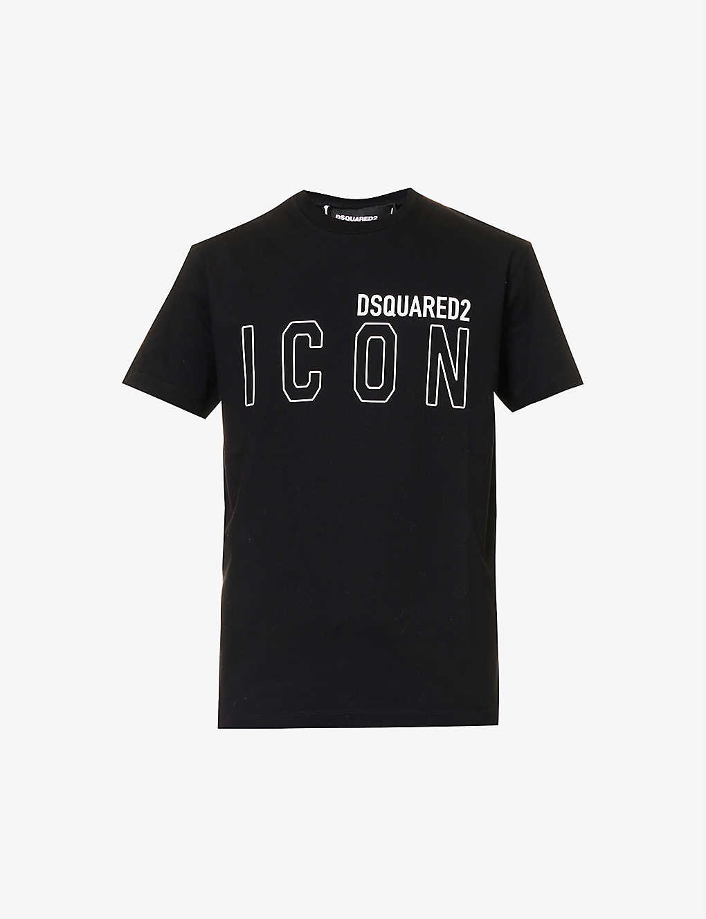Icon branded-print cotton-jersey hoody
