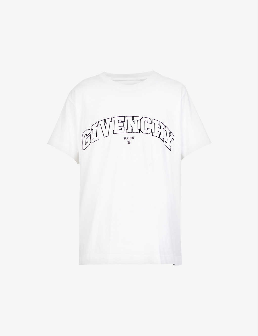 College brand-print cotton-jersey T-shirt