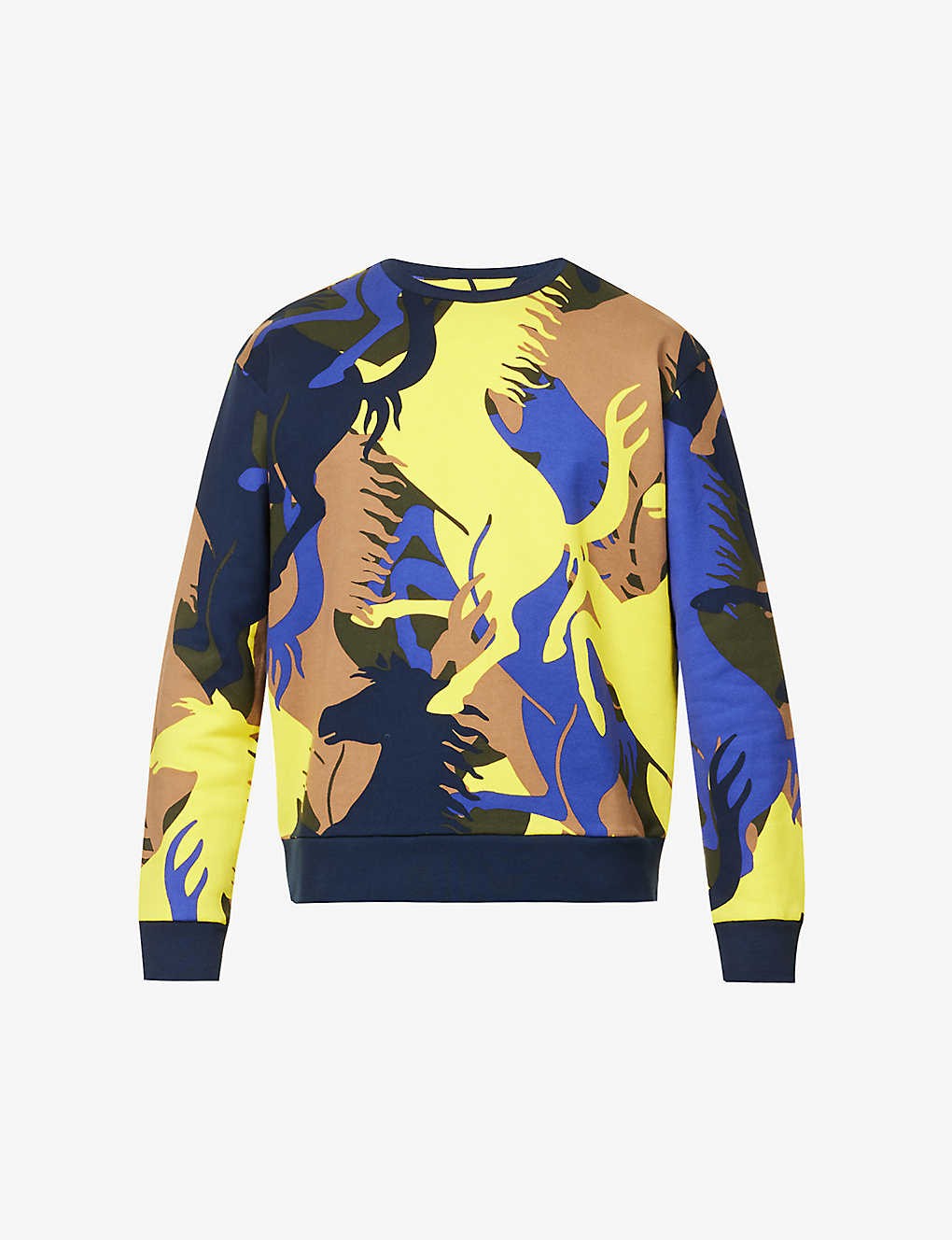 Graphic-print regular-fit cotton-jersey sweatshirt