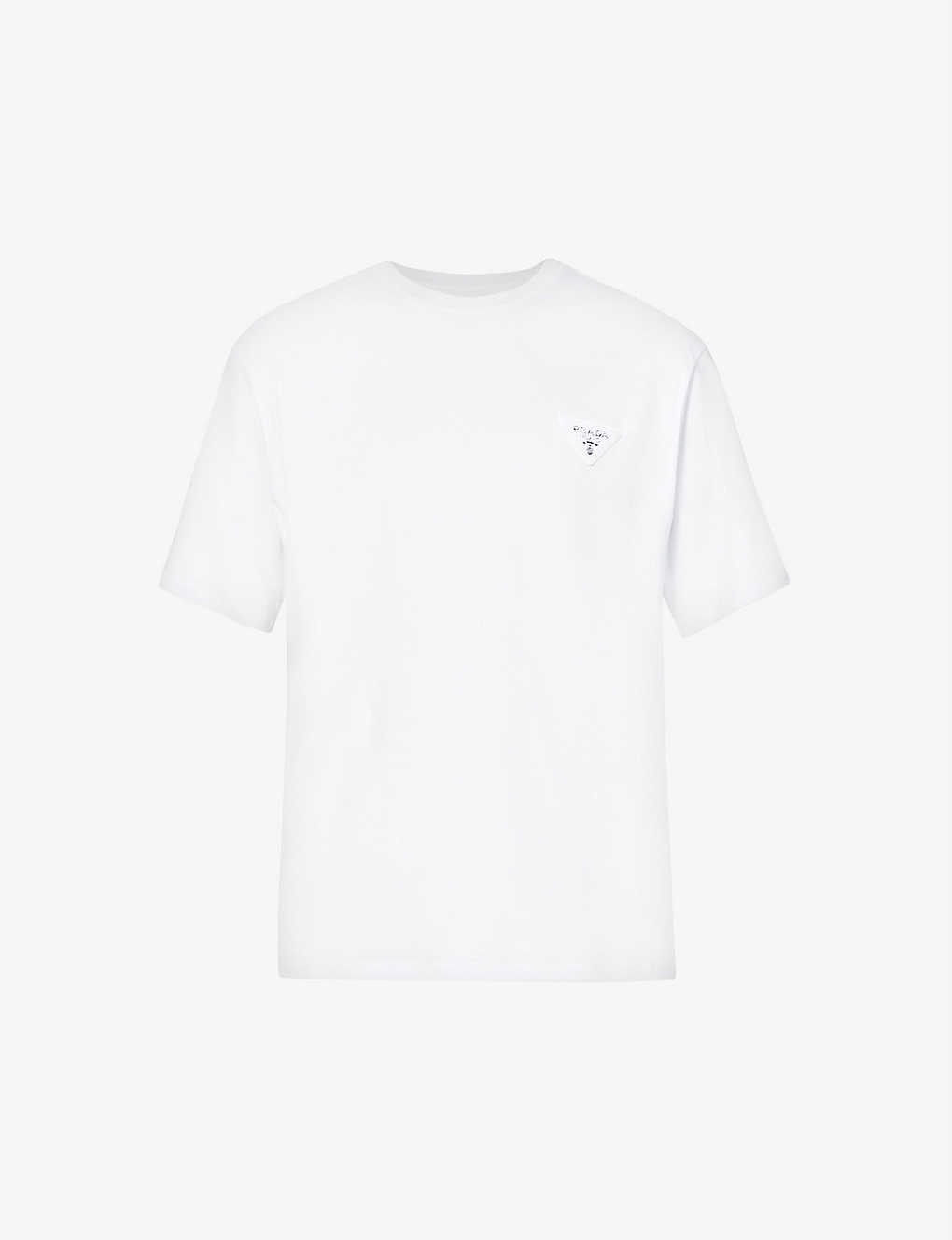 Brand-plaque crew-neck cotton-jersey T-shirt