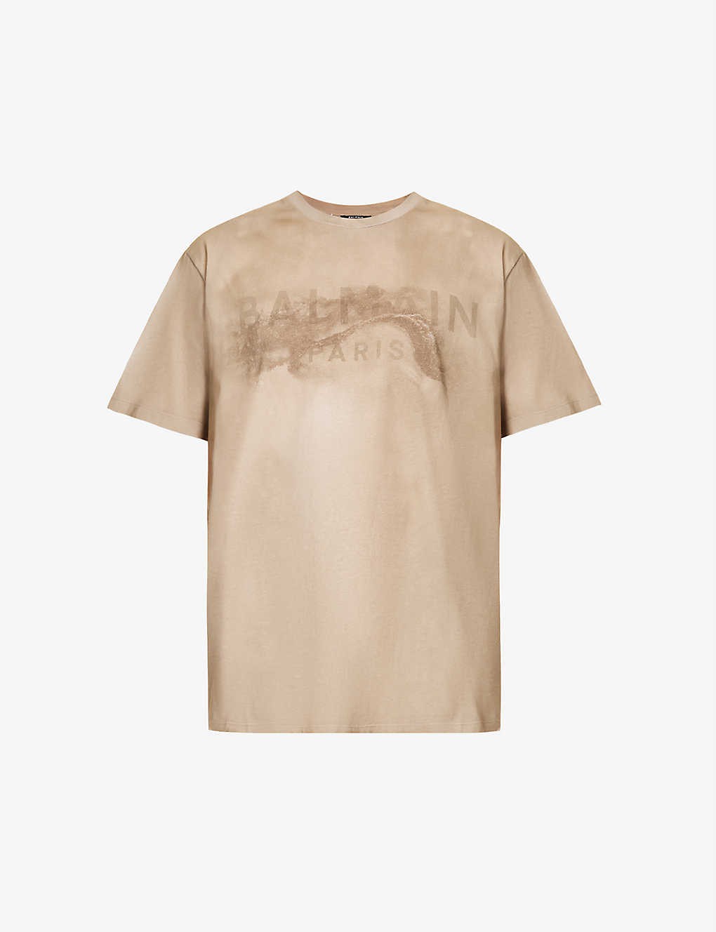Distressed-logo oversized-fit cotton-jersey T-shirt