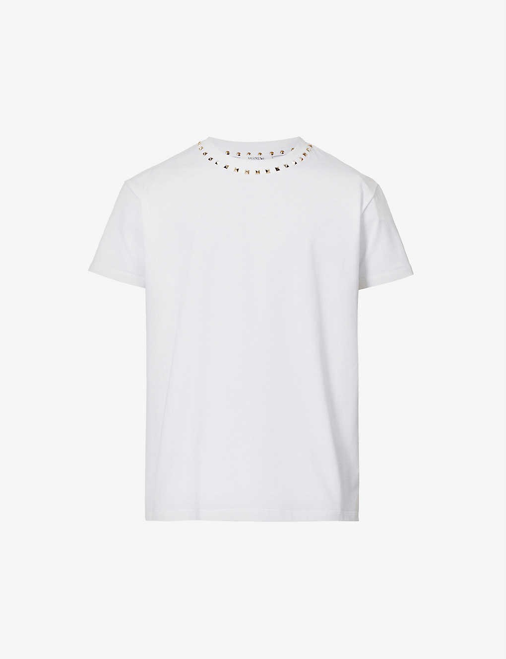 Rockstud cotton-jersey T-shirt