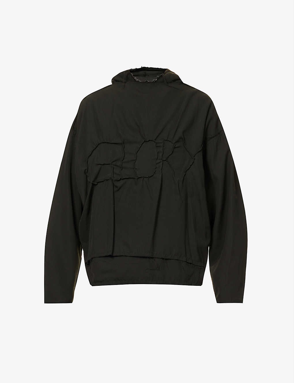 Relaxed-fit panelled woven hoody