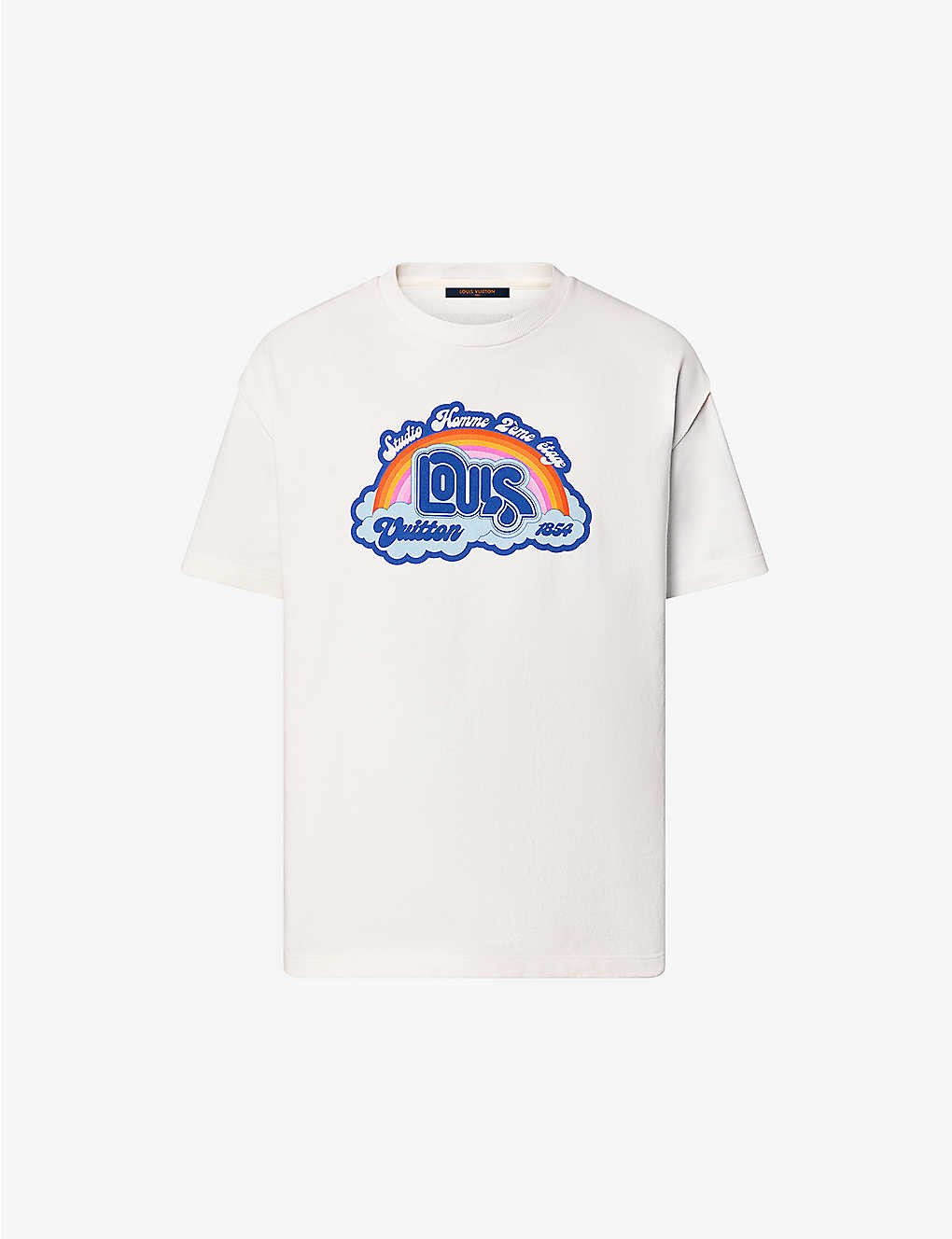 Rainbow-print relaxed-fit cotton T-shirt