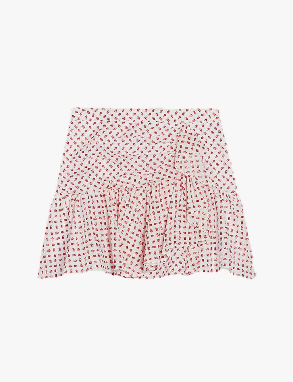 Sister floral-print gathered-effect cotton mini skirt