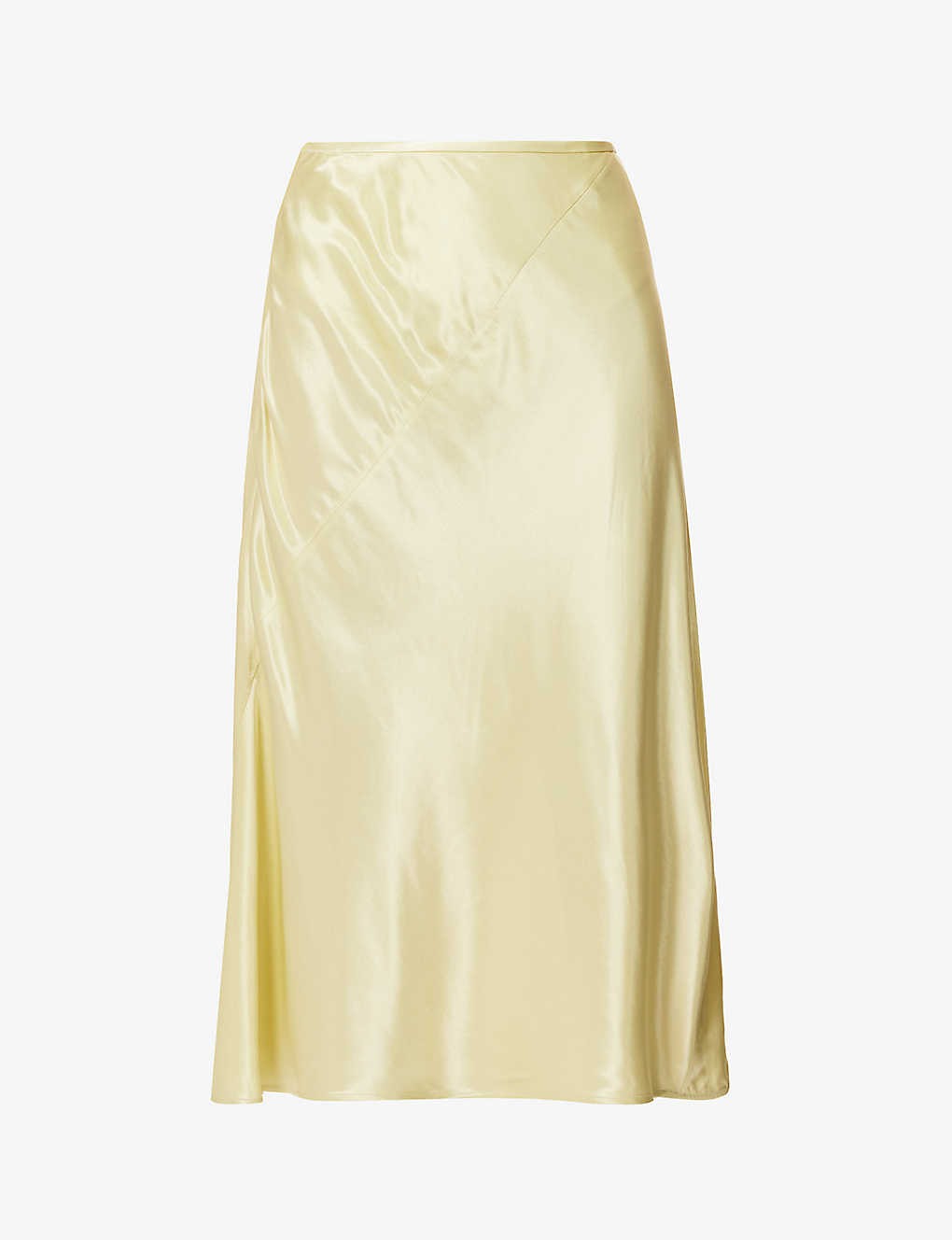 A-line satin midi skirt