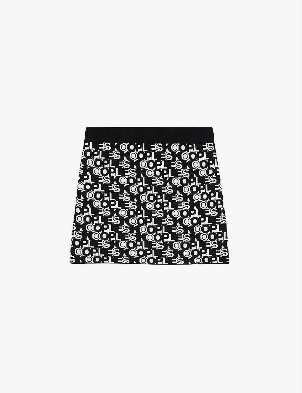 Monogram jacquard knitted mini skirt